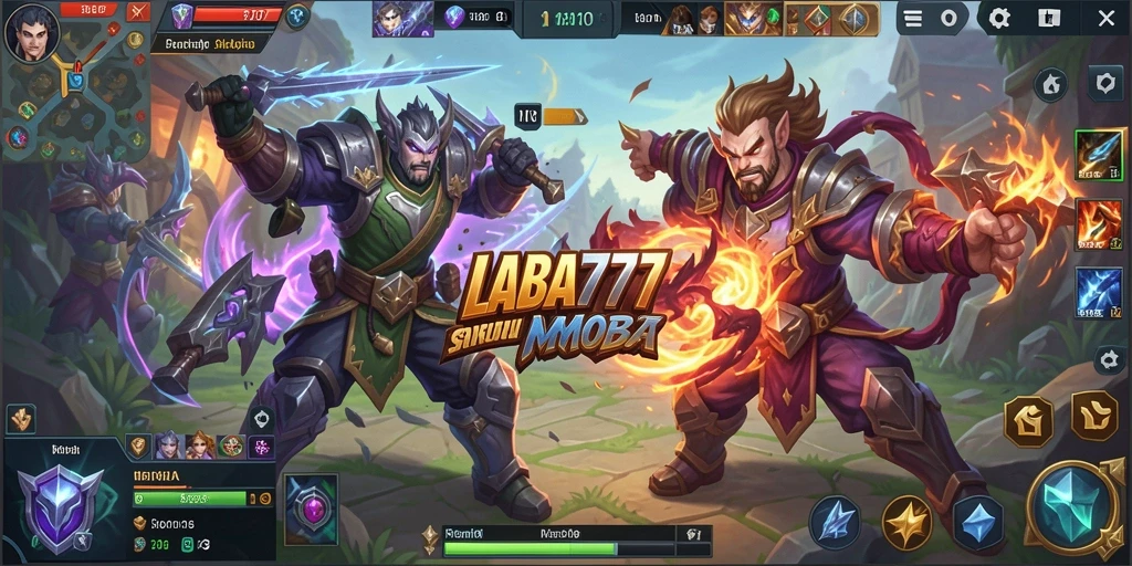 Tampilan gameplay seru dalam pertarungan tim di LABA777.