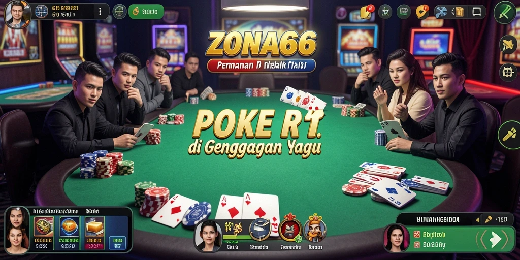 Screenshot gameplay ZONA66 yang menunjukkan momen seru permainan Poker.